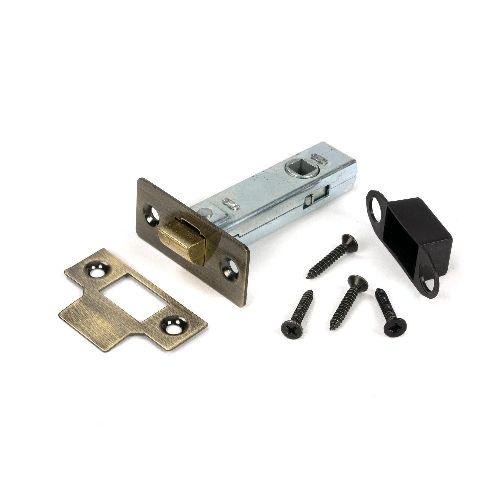 Aged Brass 3" Tubular Mortice Latch - Latches - From The Anvil - Yester Home