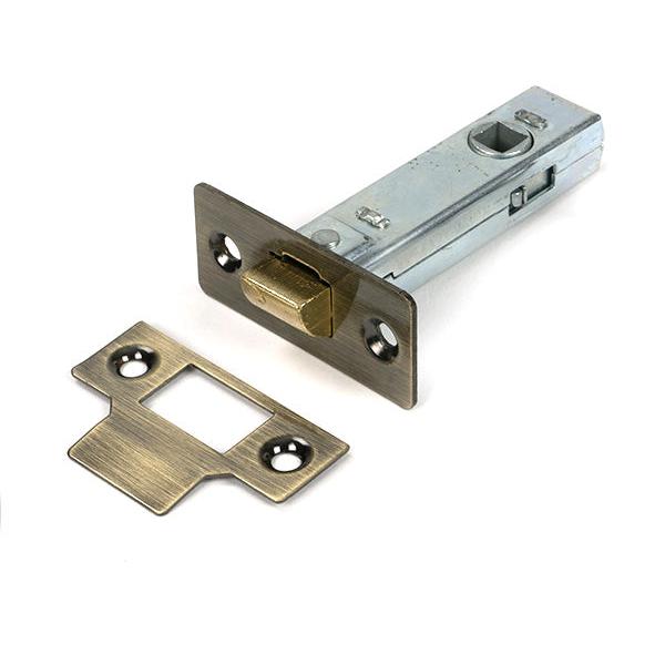 Aged Brass 3" Tubular Mortice Latch - Latches - From The Anvil - Yester Home
