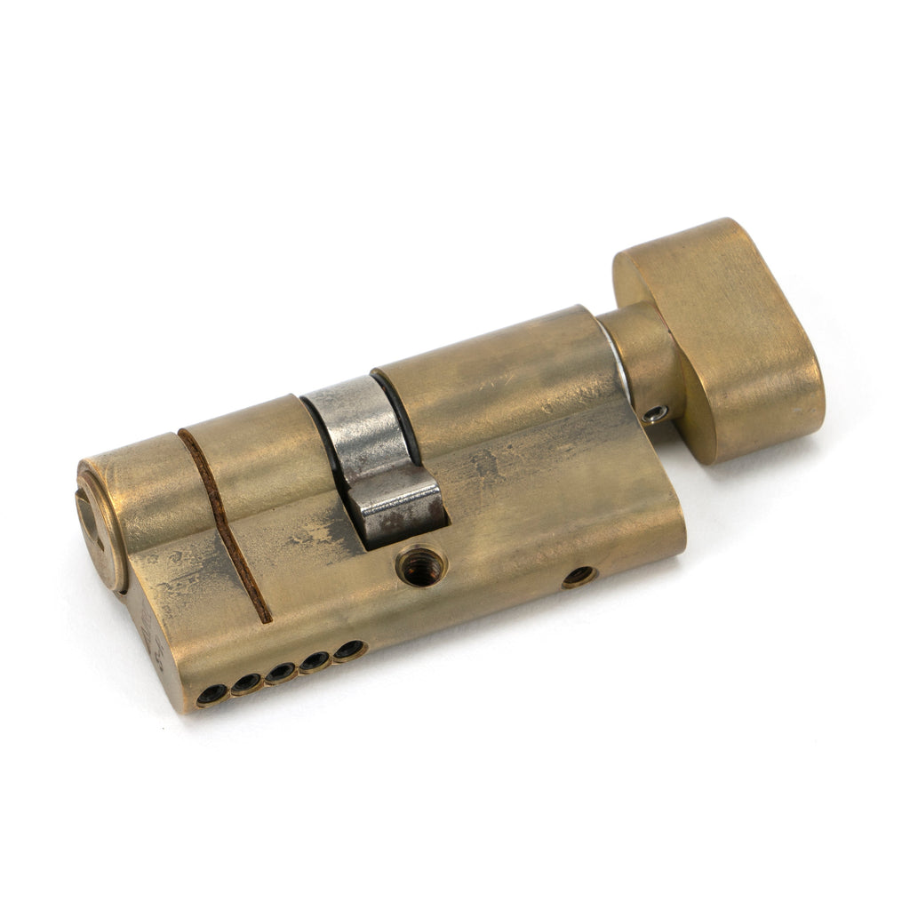 Aged Brass 30/30 5pin Euro Cylinder/Thumbturn | From The Anvil-Euro Cylinders-Yester Home