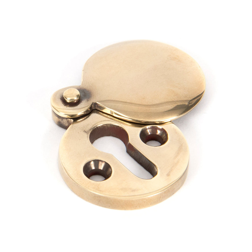 Aged Brass 30mm Round Escutcheon | From The Anvil-Escutcheons-Yester Home
