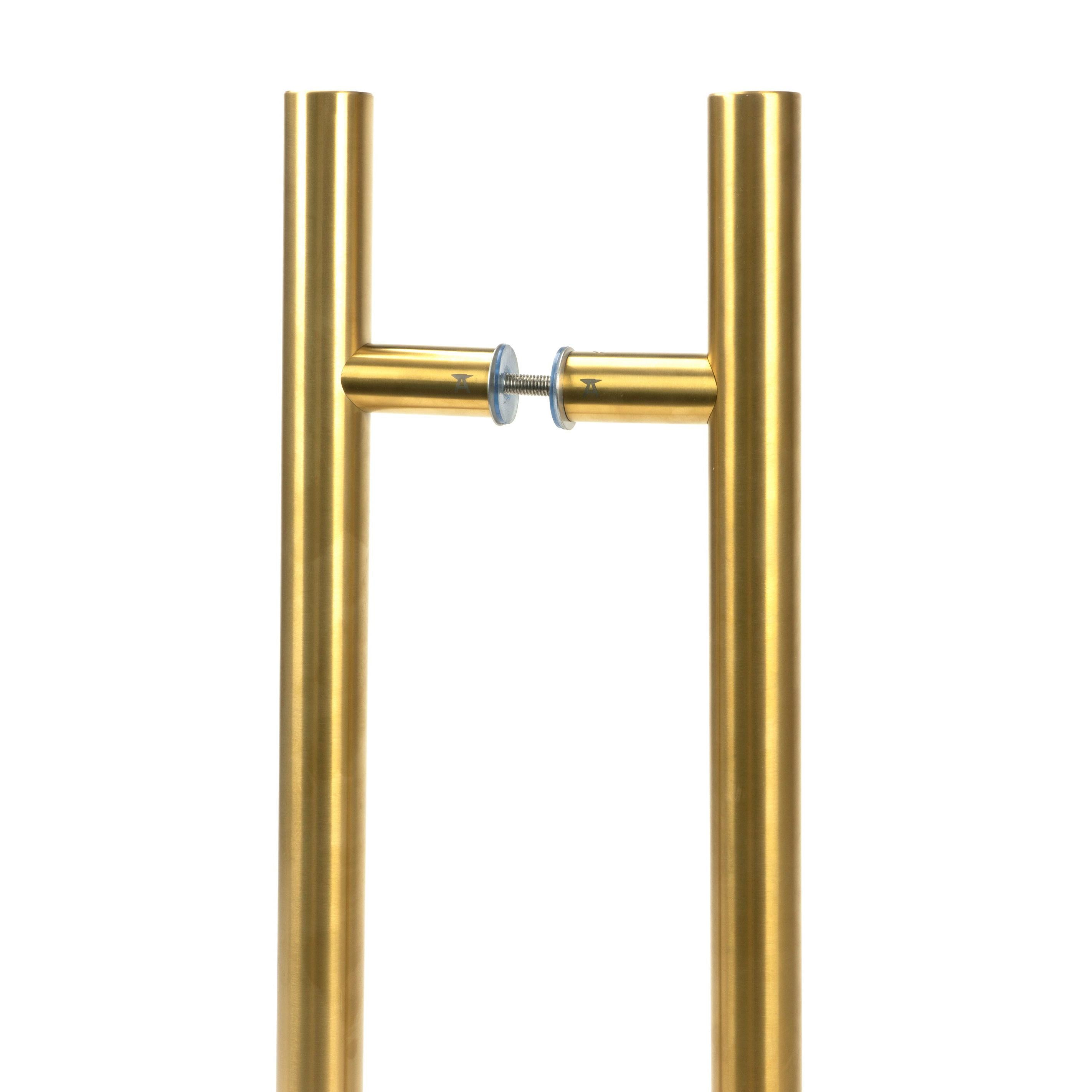 Aged Brass (316) 0.9m T Bar Handle B2B 32mm Ø | From The Anvil - Door Pull Handles - From The Anvil - Yester Home