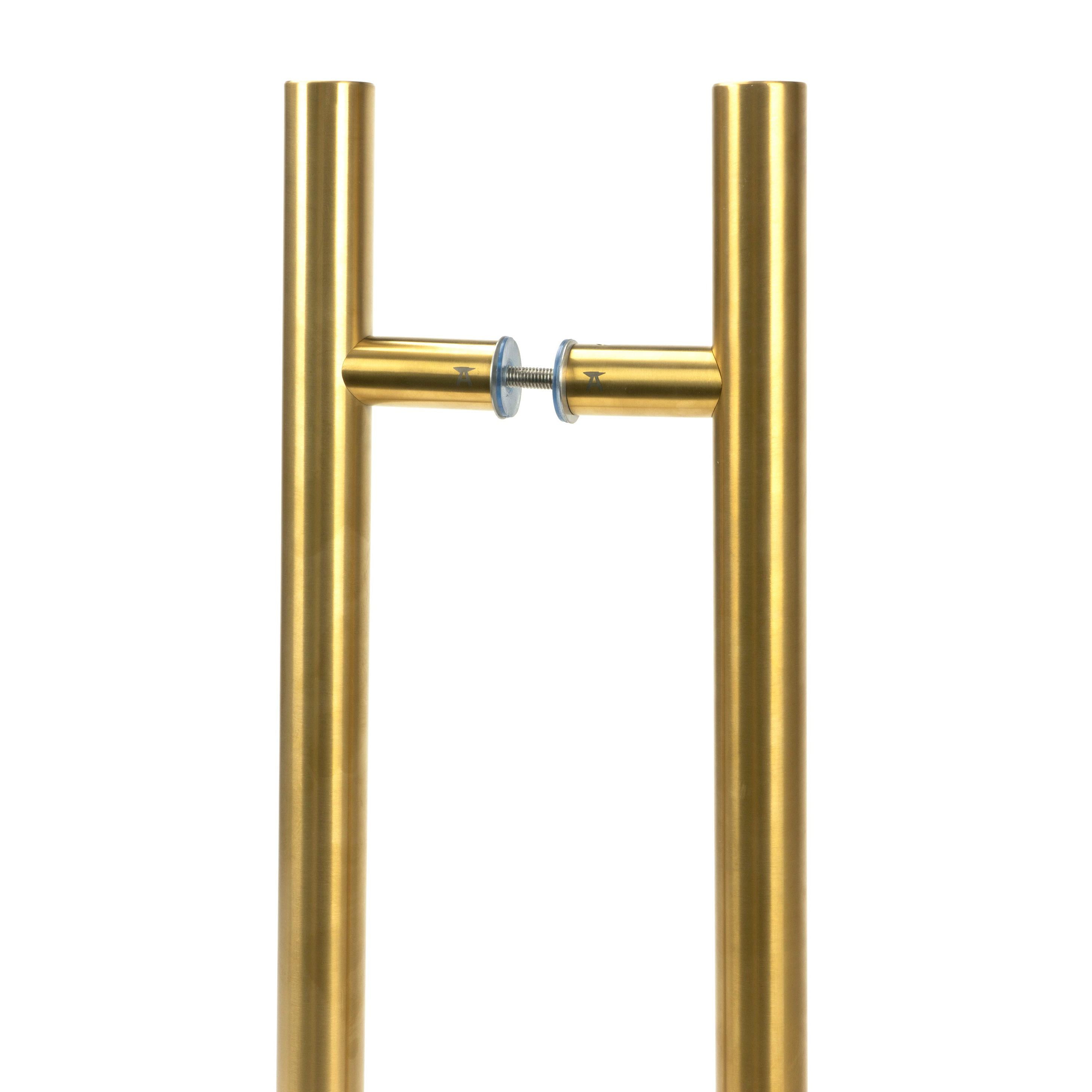 Aged Brass (316) 1.5m T Bar Handle B2B 32mm Ø | From The Anvil - Door Pull Handles - From The Anvil - Yester Home
