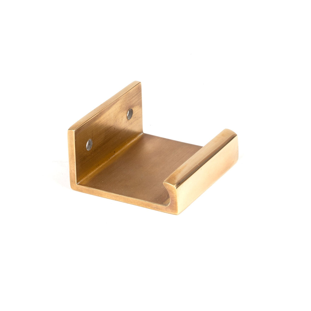 Aged Brass 50mm Plain Edge Pull | From The Anvil-Cabinet Pulls-Yester Home