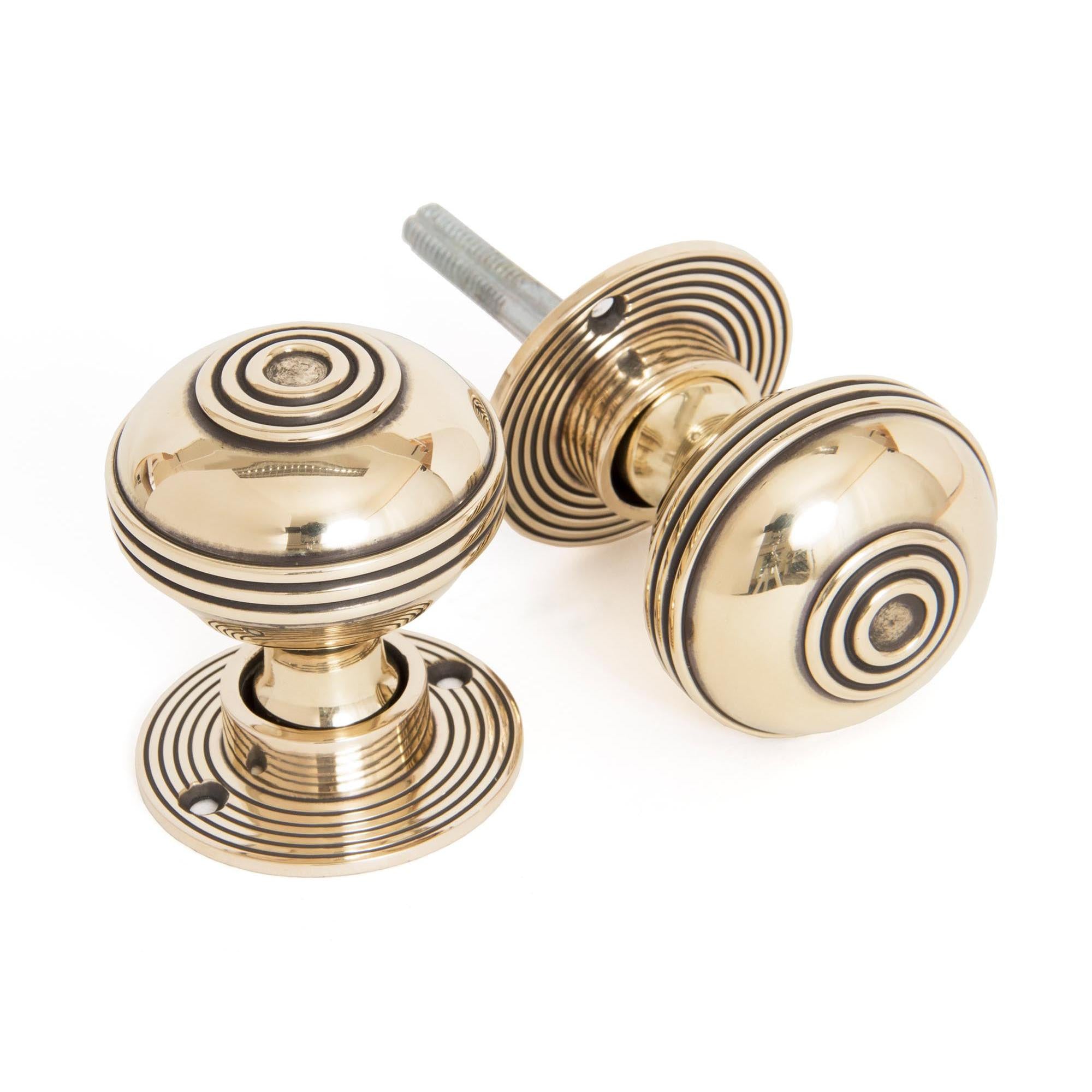 Aged Brass 50mm Prestbury Mortice/Rim Knob Set | From The Anvil - Mortice Knobs - From The Anvil - Yester Home