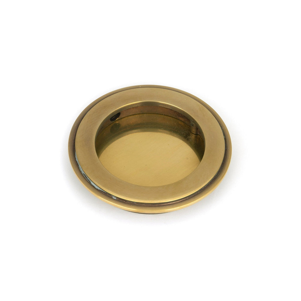 Aged Brass 75mm Art Deco Round Pull | From The Anvil-Cabinet Pulls-Yester Home