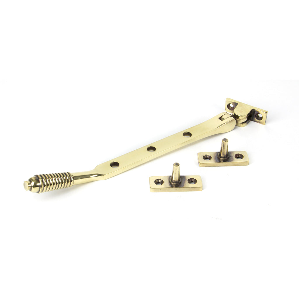 Aged Brass 8" Reeded Stay | From The Anvil-Stays-Yester Home