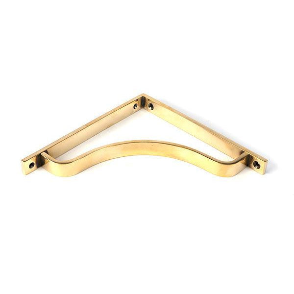 Aged Brass Abingdon Shelf Bracket (200mm x 200mm) | From The Anvil-Shelf Brackets-Yester Home