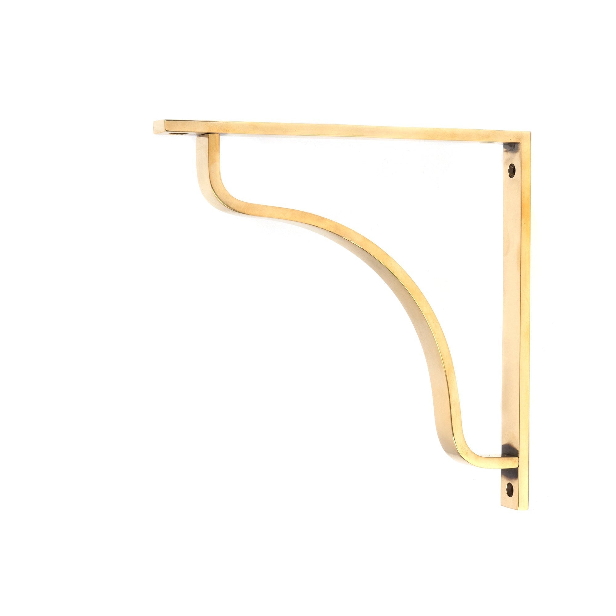Aged Brass Abingdon Shelf Bracket (200mm x 200mm) | From The Anvil-Shelf Brackets-Yester Home