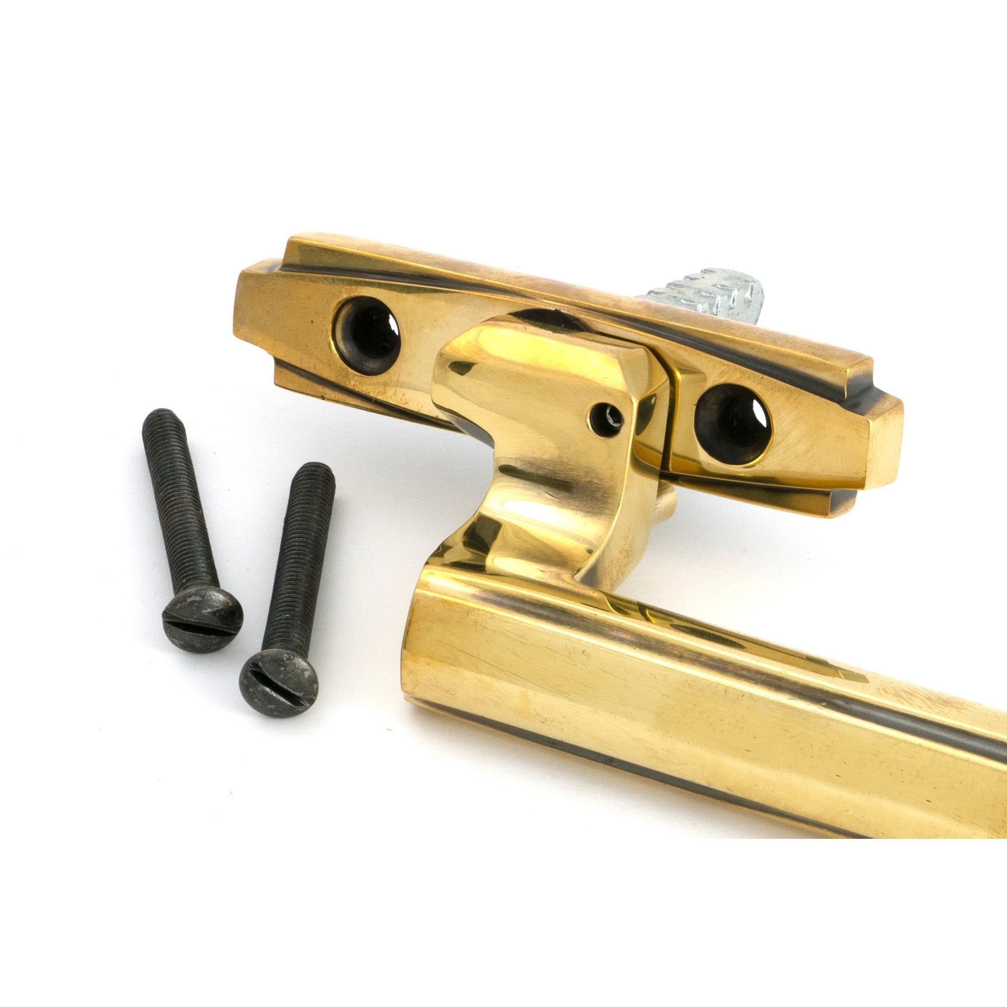 Aged Brass Art Deco Espag - LH - Espag. Fasteners - From The Anvil - Yester Home