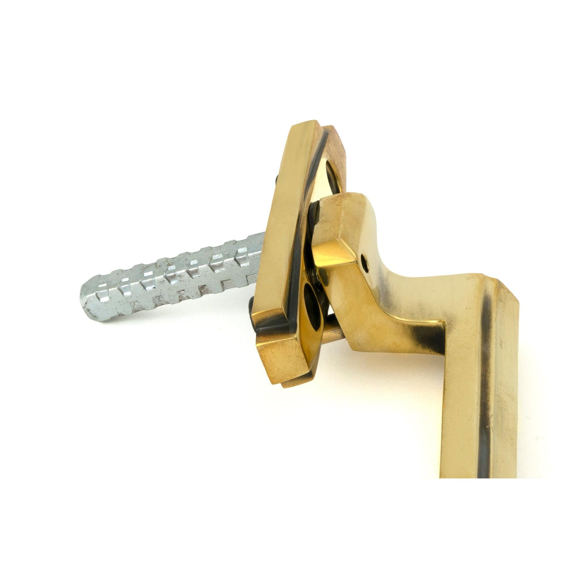 Aged Brass Art Deco Espag - RH - Espag. Fasteners - From The Anvil - Yester Home
