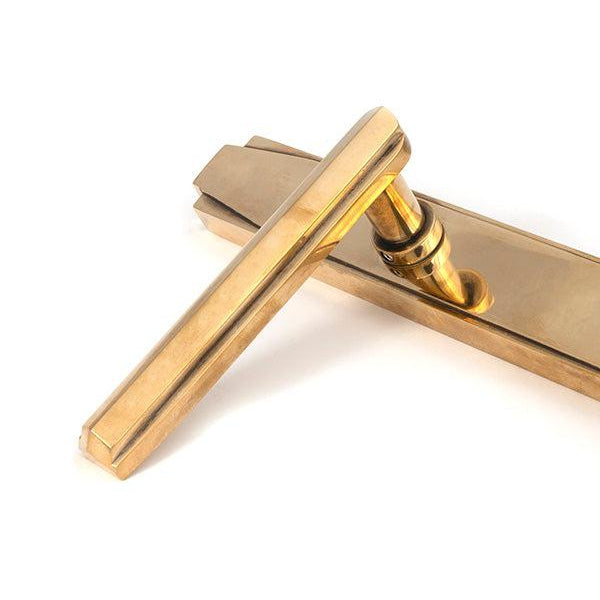 Aged Brass Art Deco Slimline Lever Espag. Lock Set | From The Anvil-Espagnolette-Yester Home