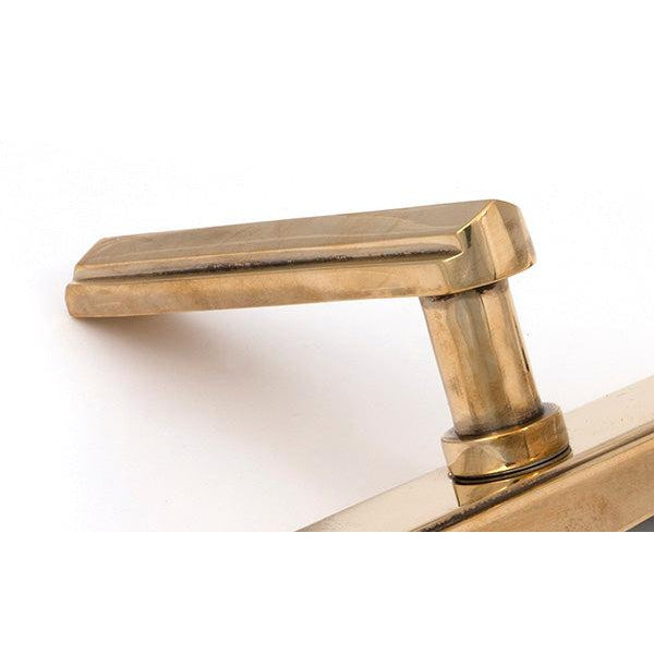 Aged Brass Art Deco Slimline Lever Espag. Lock Set | From The Anvil-Espagnolette-Yester Home
