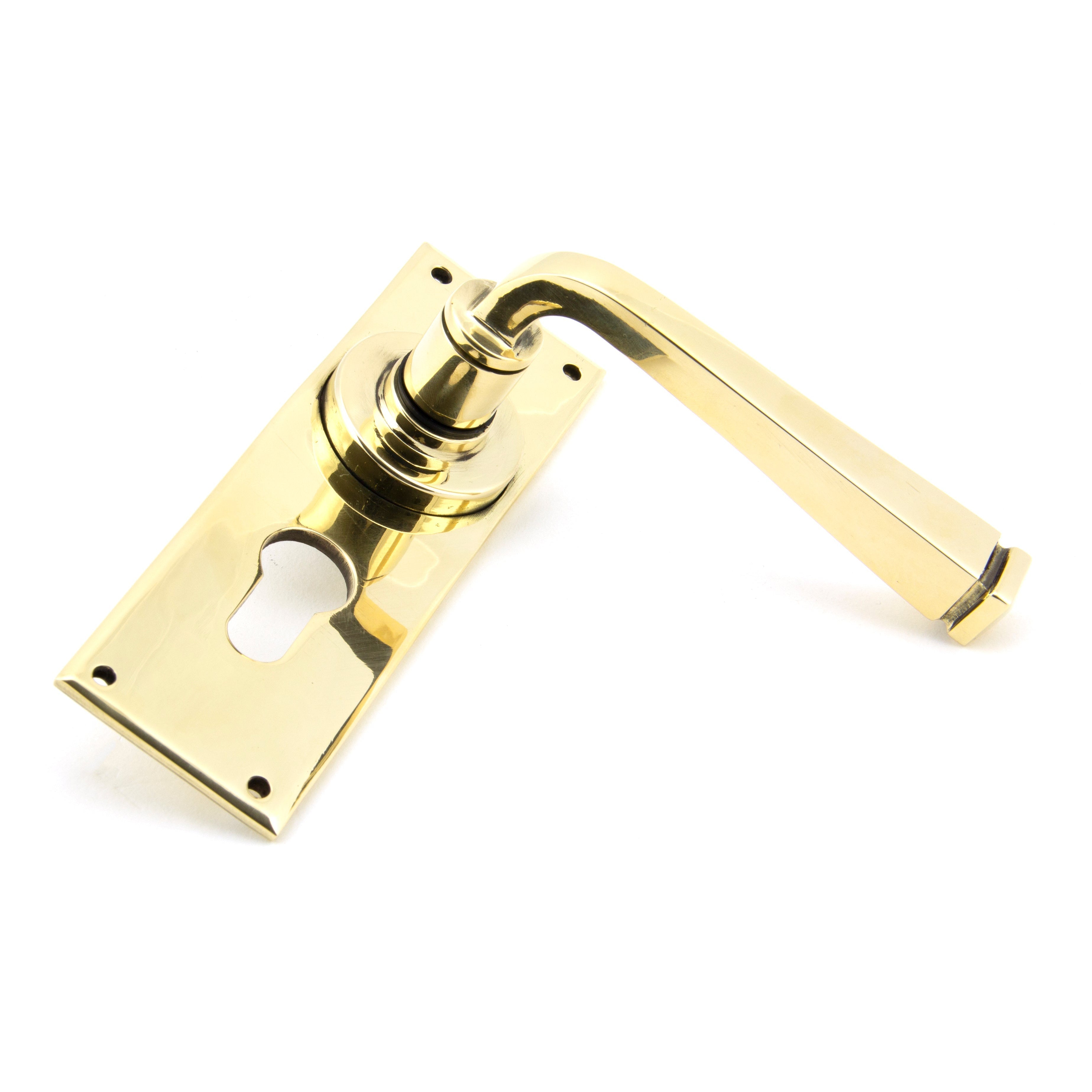 Aged Brass Avon Lever Euro Lock Set | From The Anvil-Lever Euro-Yester Home