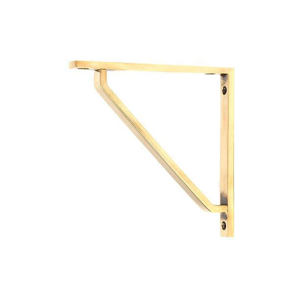 Aged Brass Barton Shelf Bracket (150mm x 150mm) | From The Anvil-Shelf Brackets-Yester Home