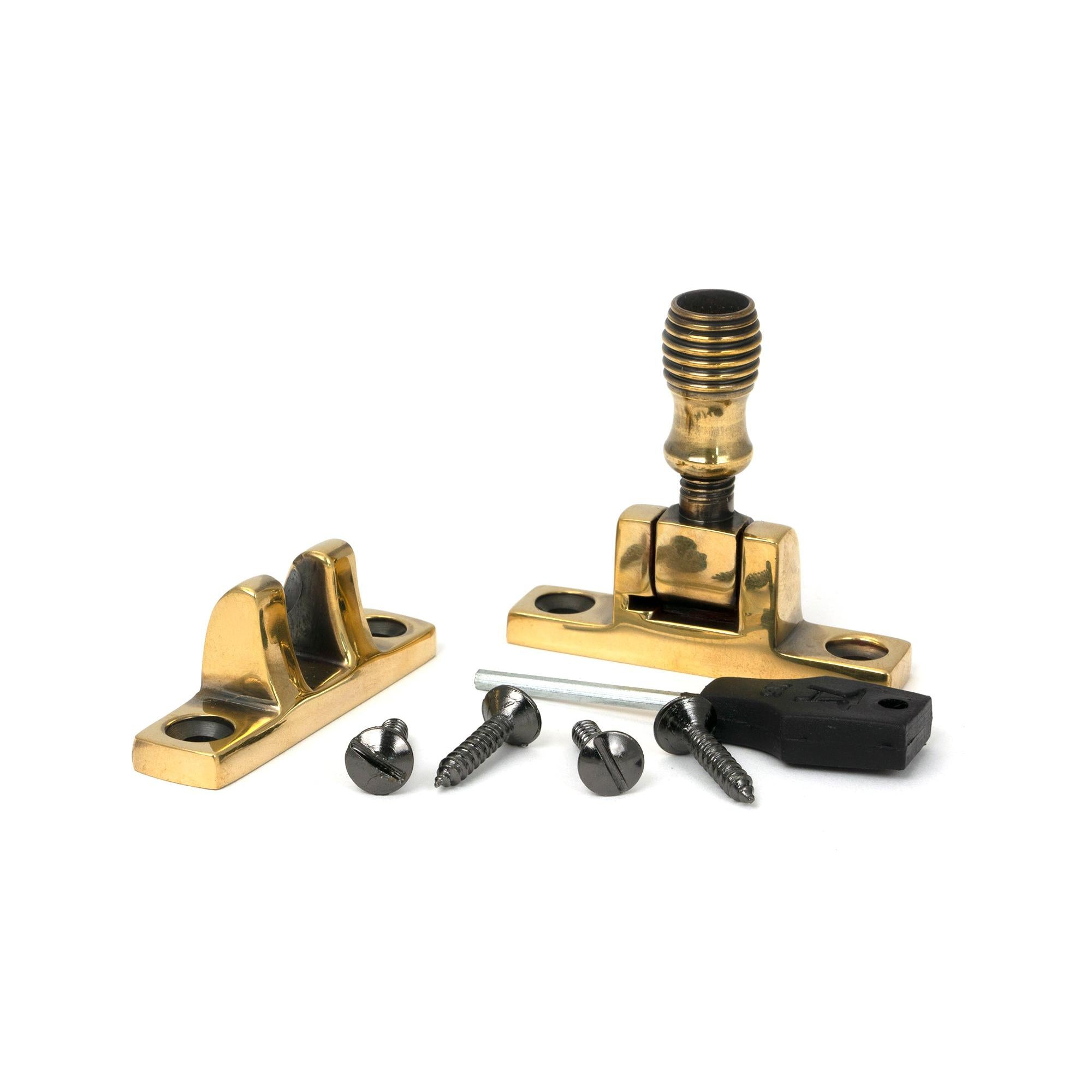 Aged Brass Beehive Brighton Fastener - Narrow (Square) | From The Anvil - Brighton Fasteners - From The Anvil - Yester Home