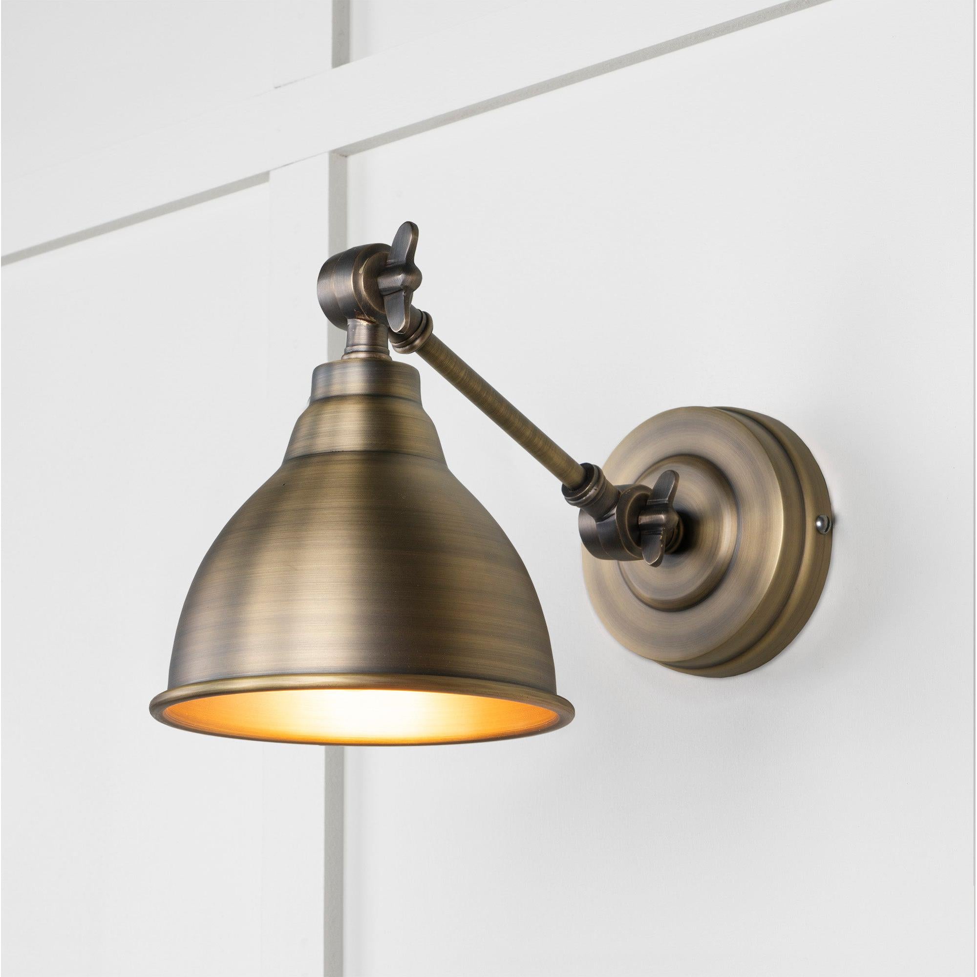 Aged Brass Brindley Wall Light | From The Anvil - Wall Lights - From The Anvil - Yester Home