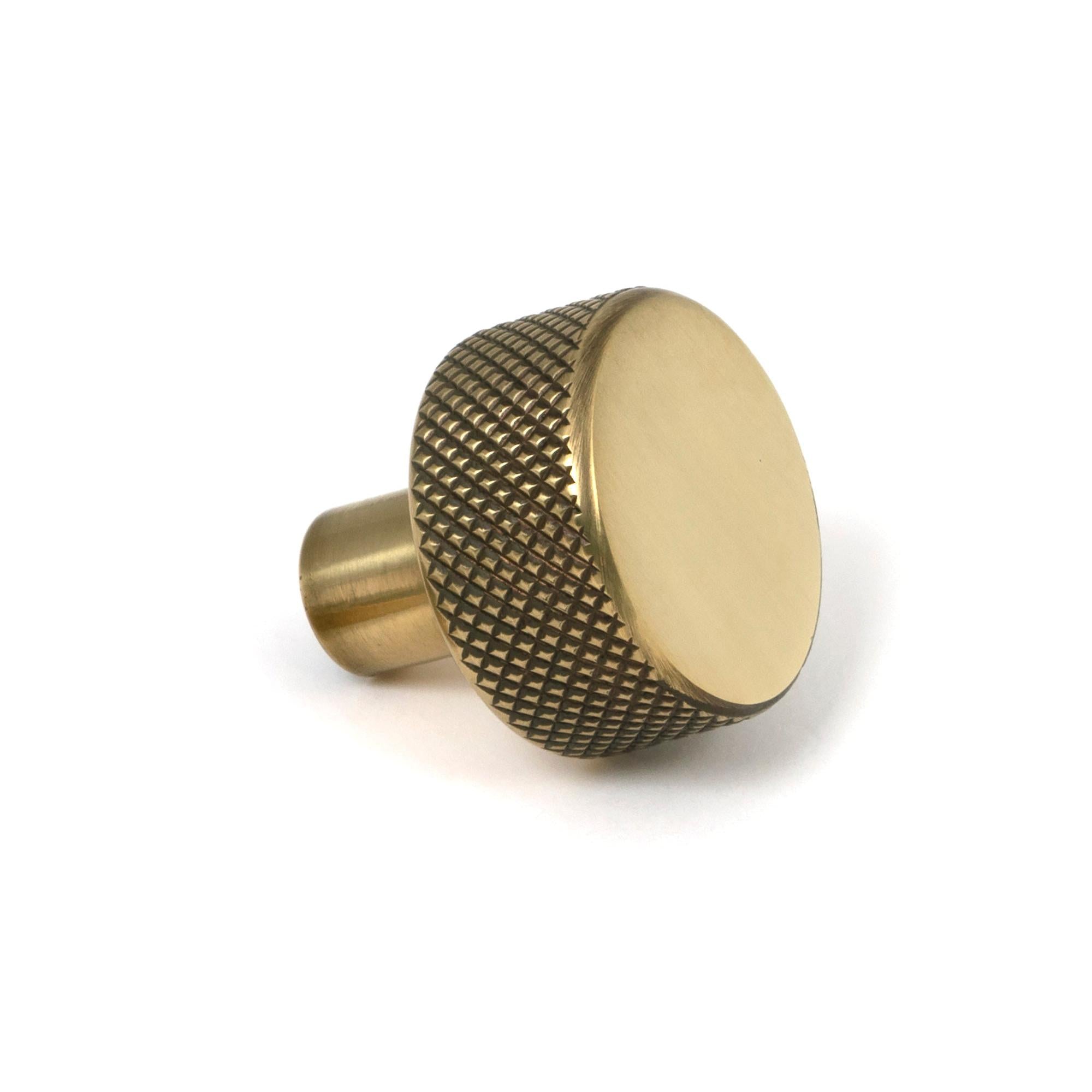 Aged Brass Brompton Cabinet Knob - 25mm (No rose) | From The Anvil - Cabinet Knobs - From The Anvil - Yester Home