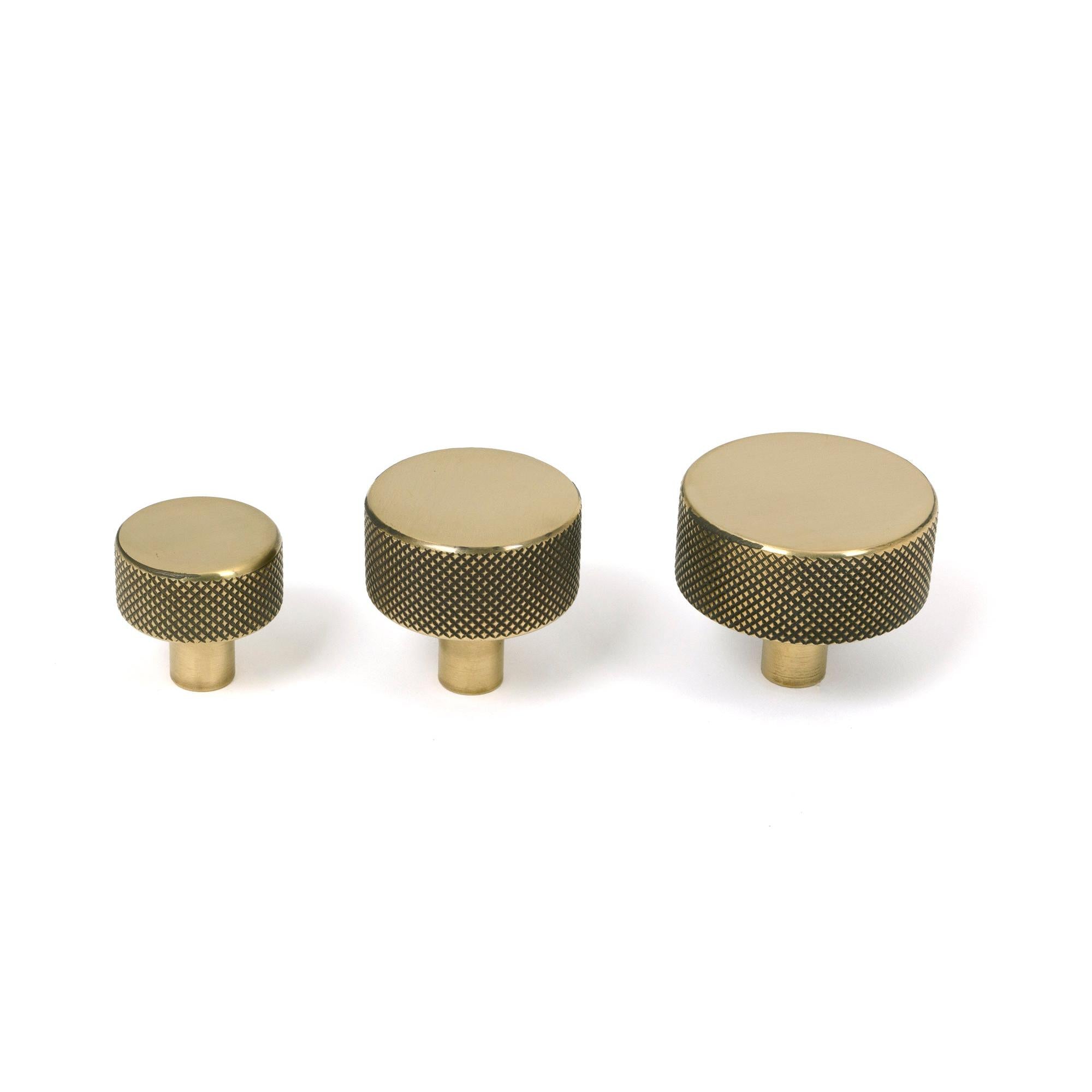 Aged Brass Brompton Cabinet Knob - 25mm (No rose) | From The Anvil - Cabinet Knobs - From The Anvil - Yester Home