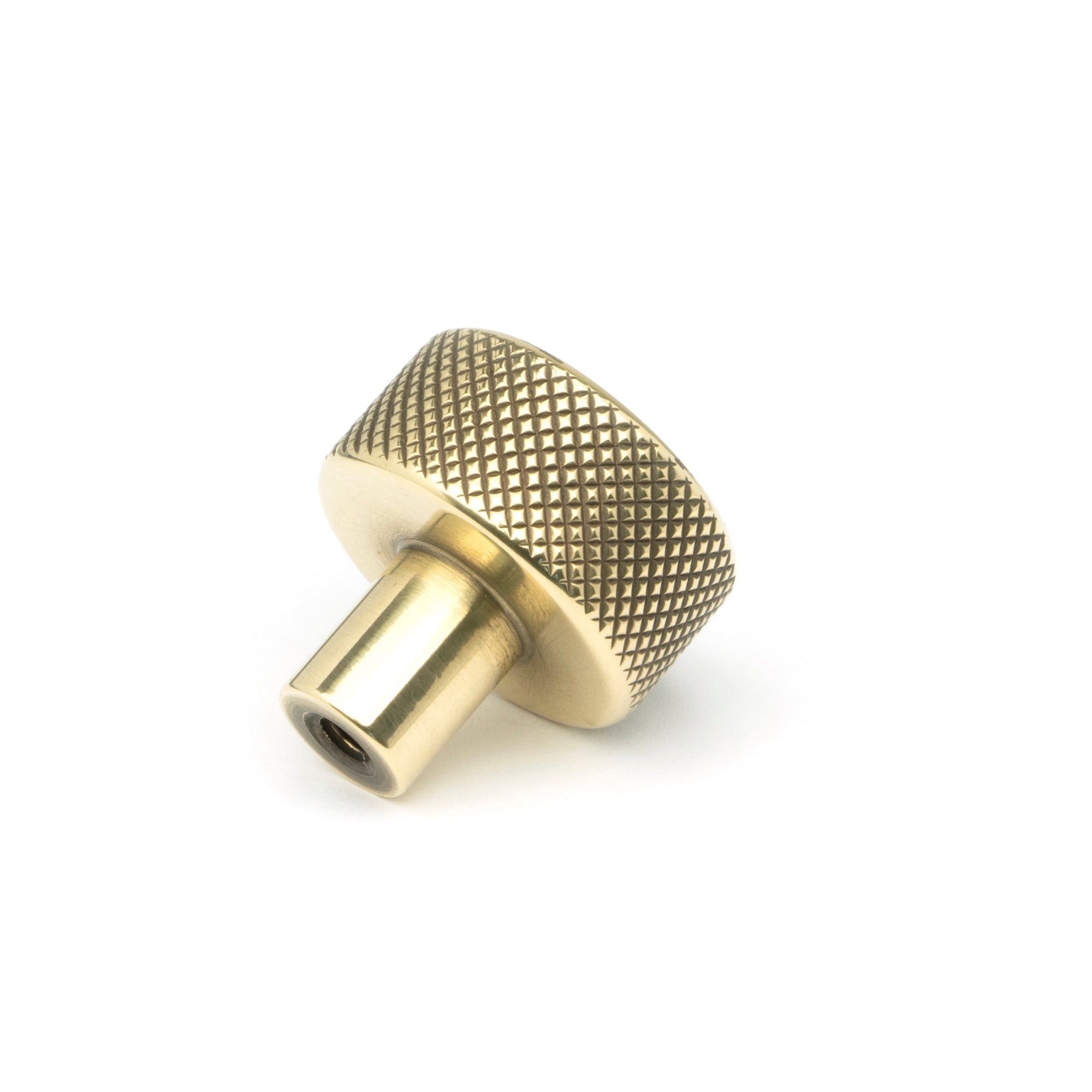 Aged Brass Brompton Cabinet Knob - 25mm (No rose) | From The Anvil-Cabinet Knobs-Yester Home