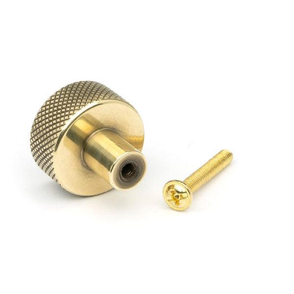 Aged Brass Brompton Cabinet Knob - 25mm (No rose) | From The Anvil-Cabinet Knobs-Yester Home