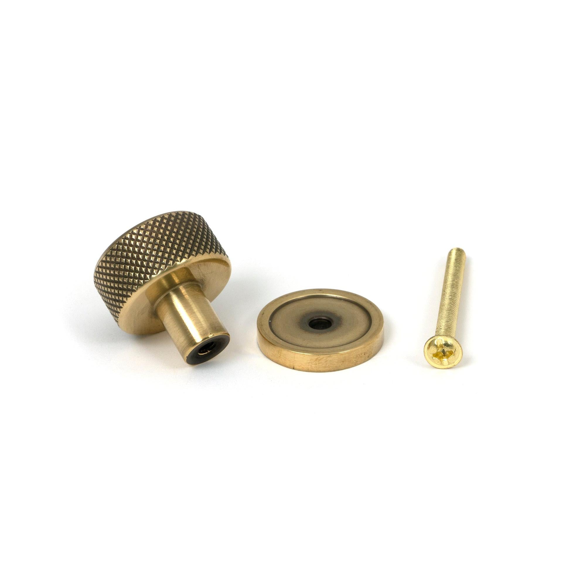 Aged Brass Brompton Cabinet Knob - 25mm (Plain) | From The Anvil - Cabinet Knobs - From The Anvil - Yester Home