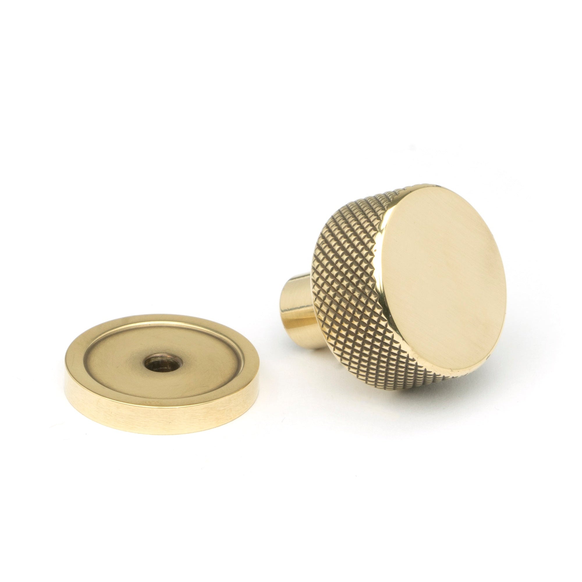 Aged Brass Brompton Cabinet Knob - 25mm (Plain) | From The Anvil-Cabinet Knobs-Yester Home