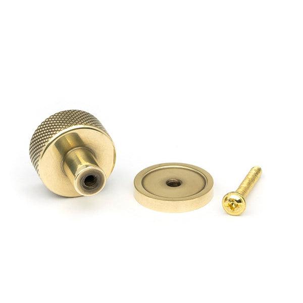Aged Brass Brompton Cabinet Knob - 25mm (Plain) | From The Anvil-Cabinet Knobs-Yester Home