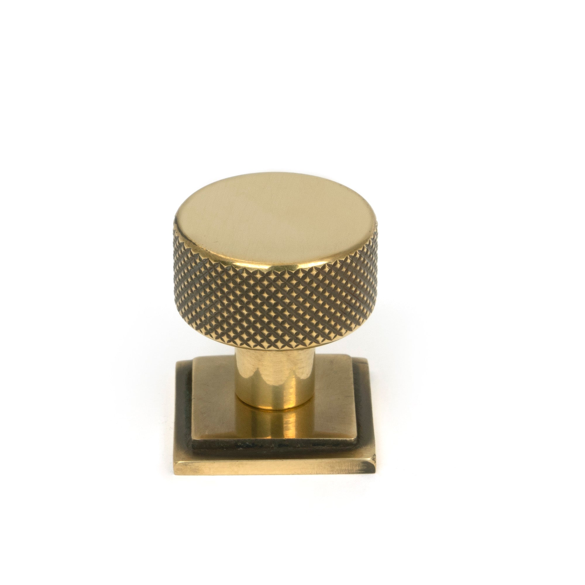 Aged Brass Brompton Cabinet Knob - 25mm (Square) | From The Anvil - Cabinet Knobs - From The Anvil - Yester Home