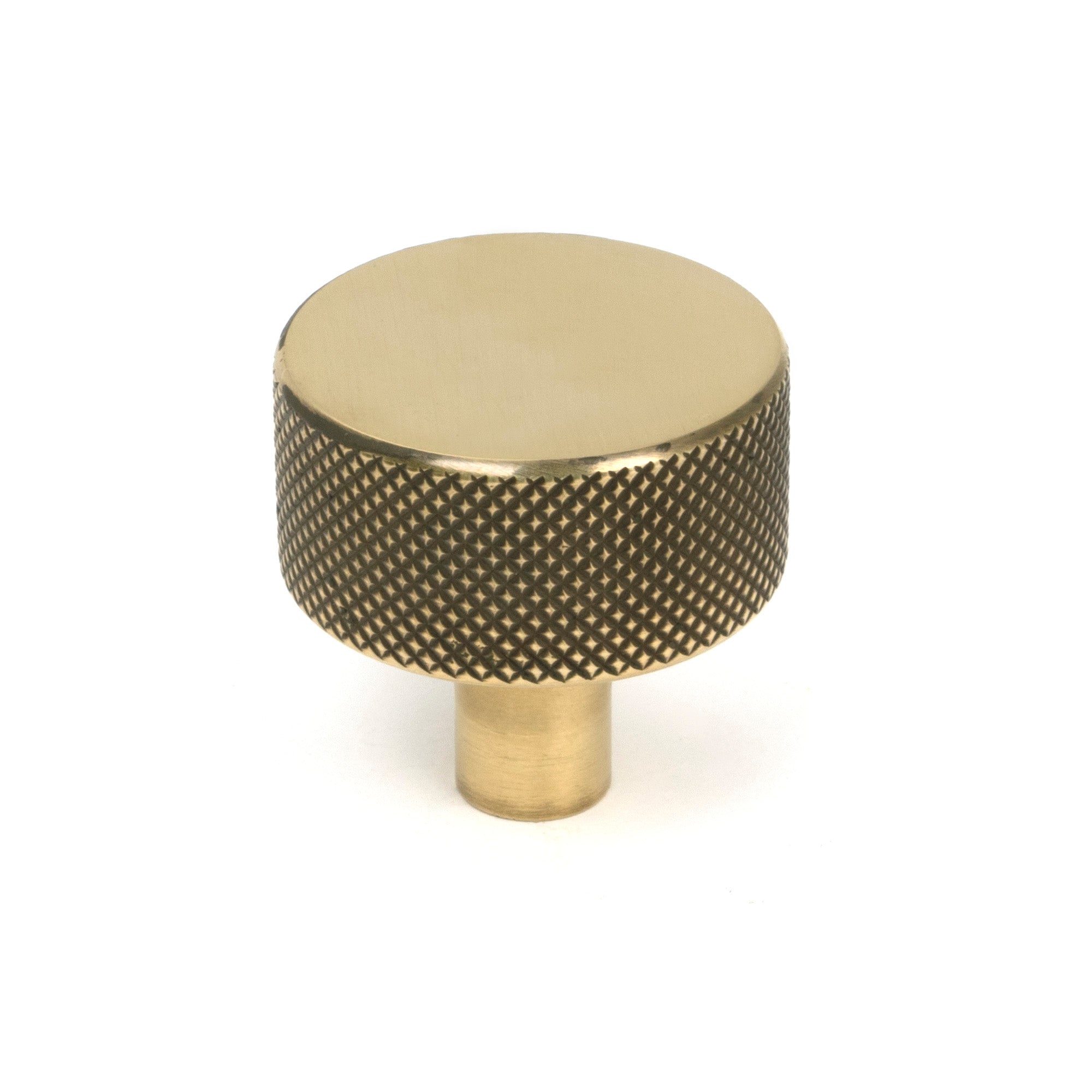 Aged Brass Brompton Cabinet Knob - 32mm (No rose) | From The Anvil - Cabinet Knobs - From The Anvil - Yester Home