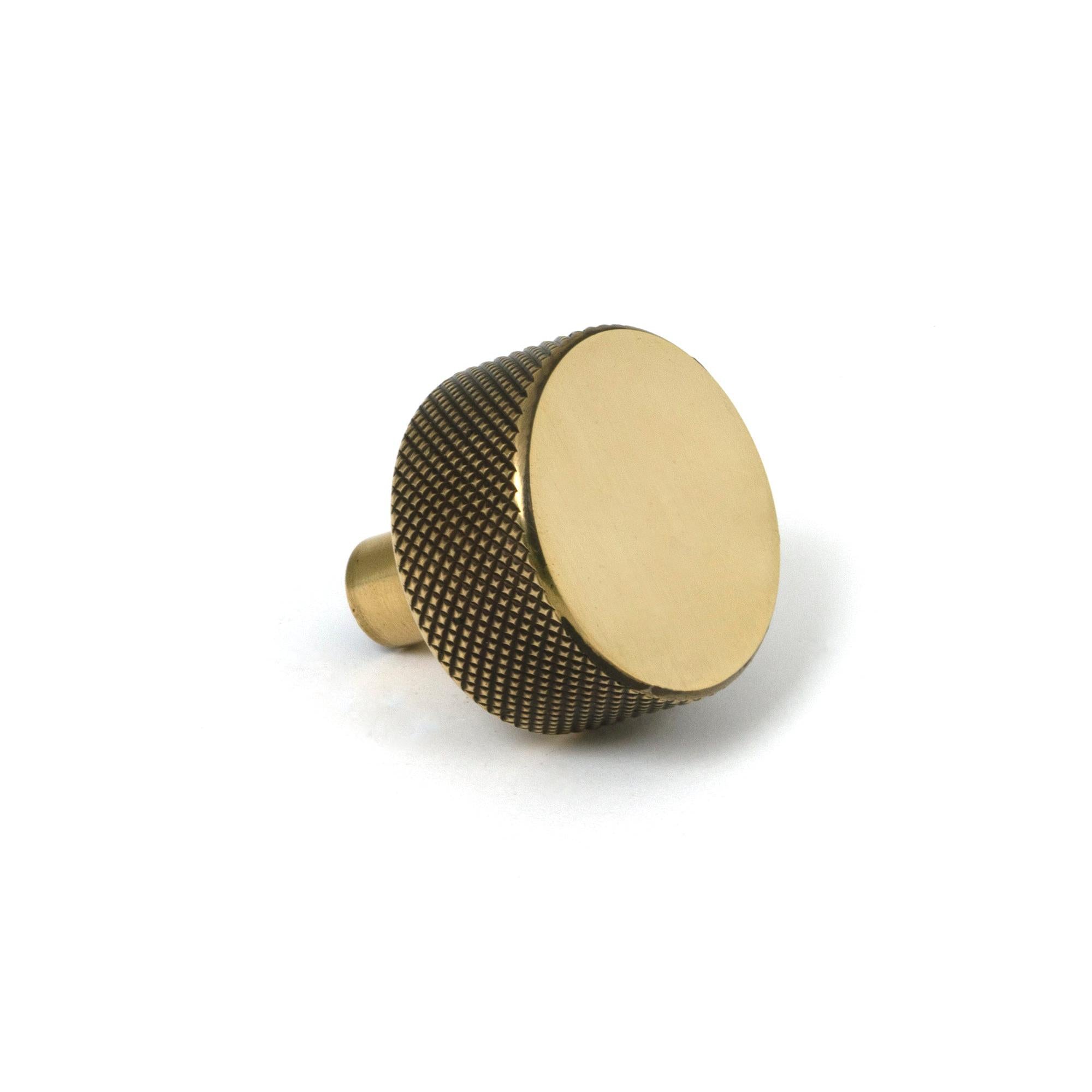 Aged Brass Brompton Cabinet Knob - 32mm (No rose) | From The Anvil - Cabinet Knobs - From The Anvil - Yester Home