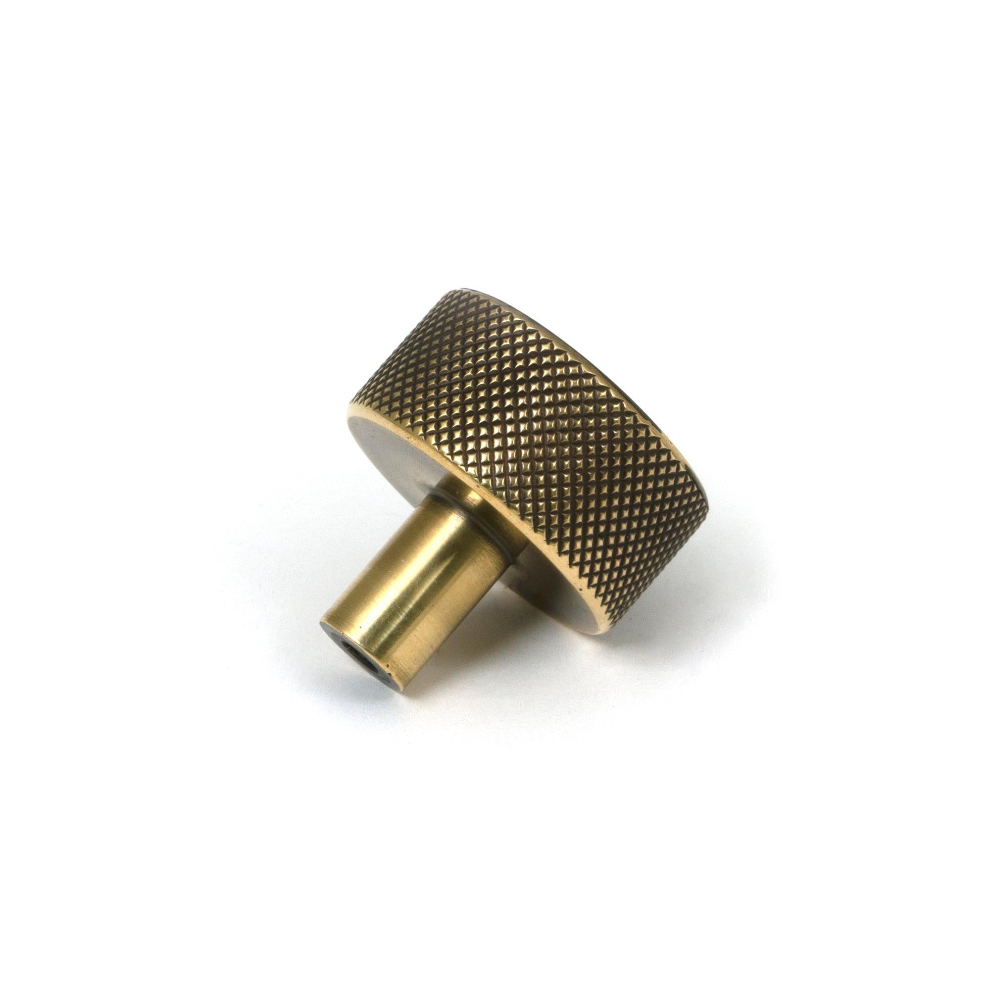 Aged Brass Brompton Cabinet Knob - 32mm (No rose) | From The Anvil - Cabinet Knobs - From The Anvil - Yester Home