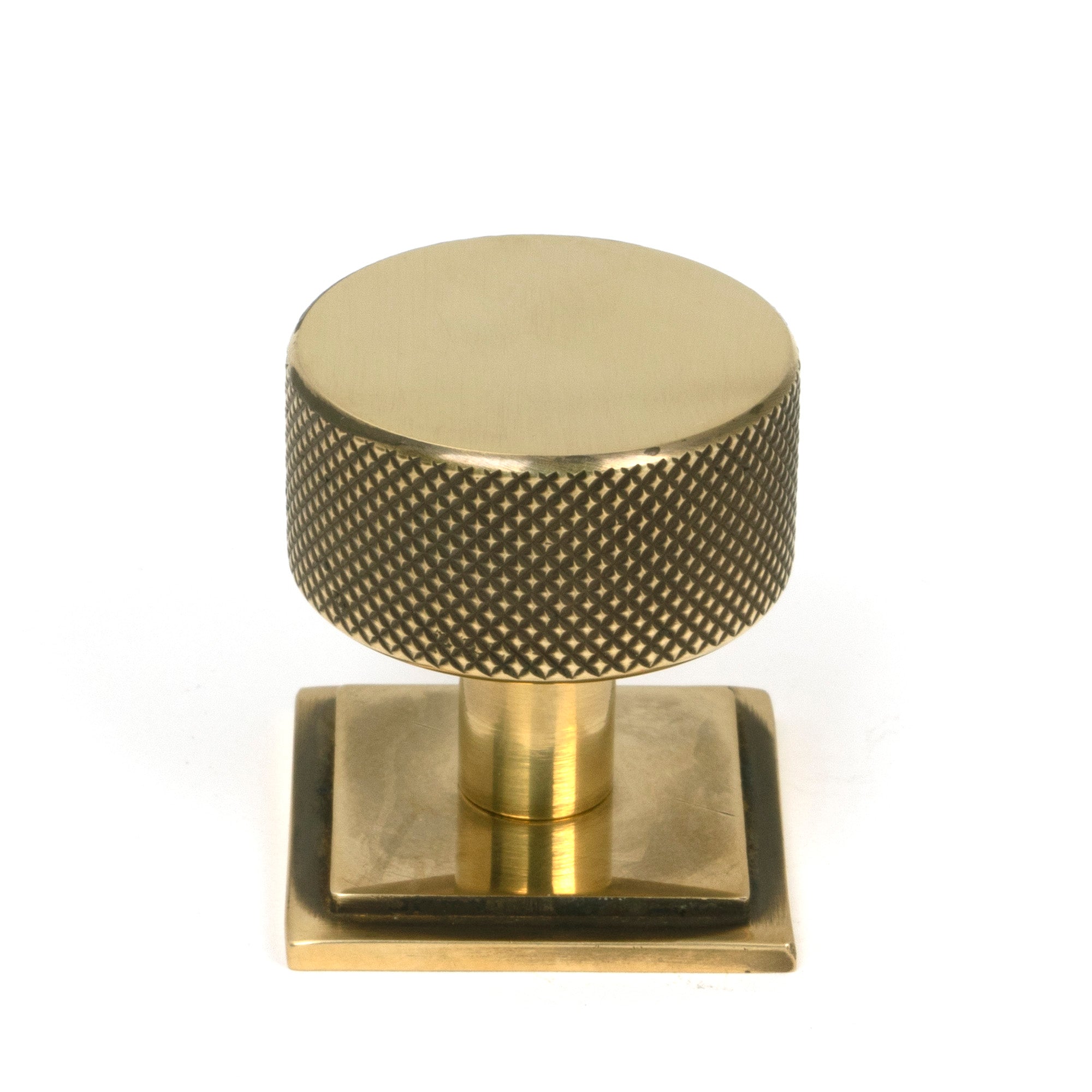 Aged Brass Brompton Cabinet Knob - 32mm (Square) | From The Anvil - Cabinet Knobs - From The Anvil - Yester Home