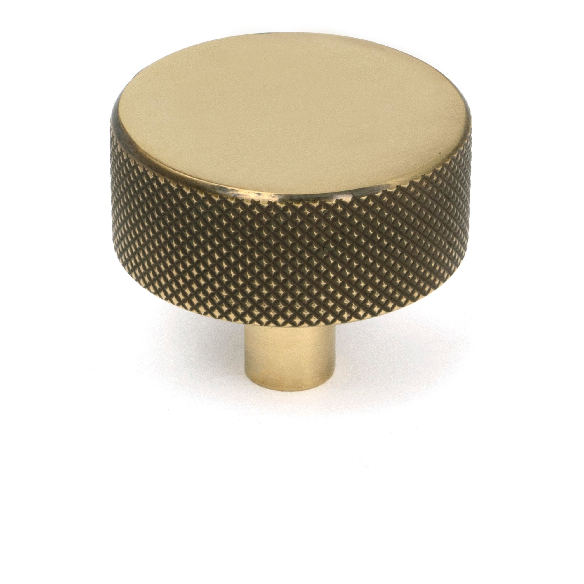 Aged Brass Brompton Cabinet Knob - 38mm (No rose) | From The Anvil - Cabinet Knobs - From The Anvil - Yester Home