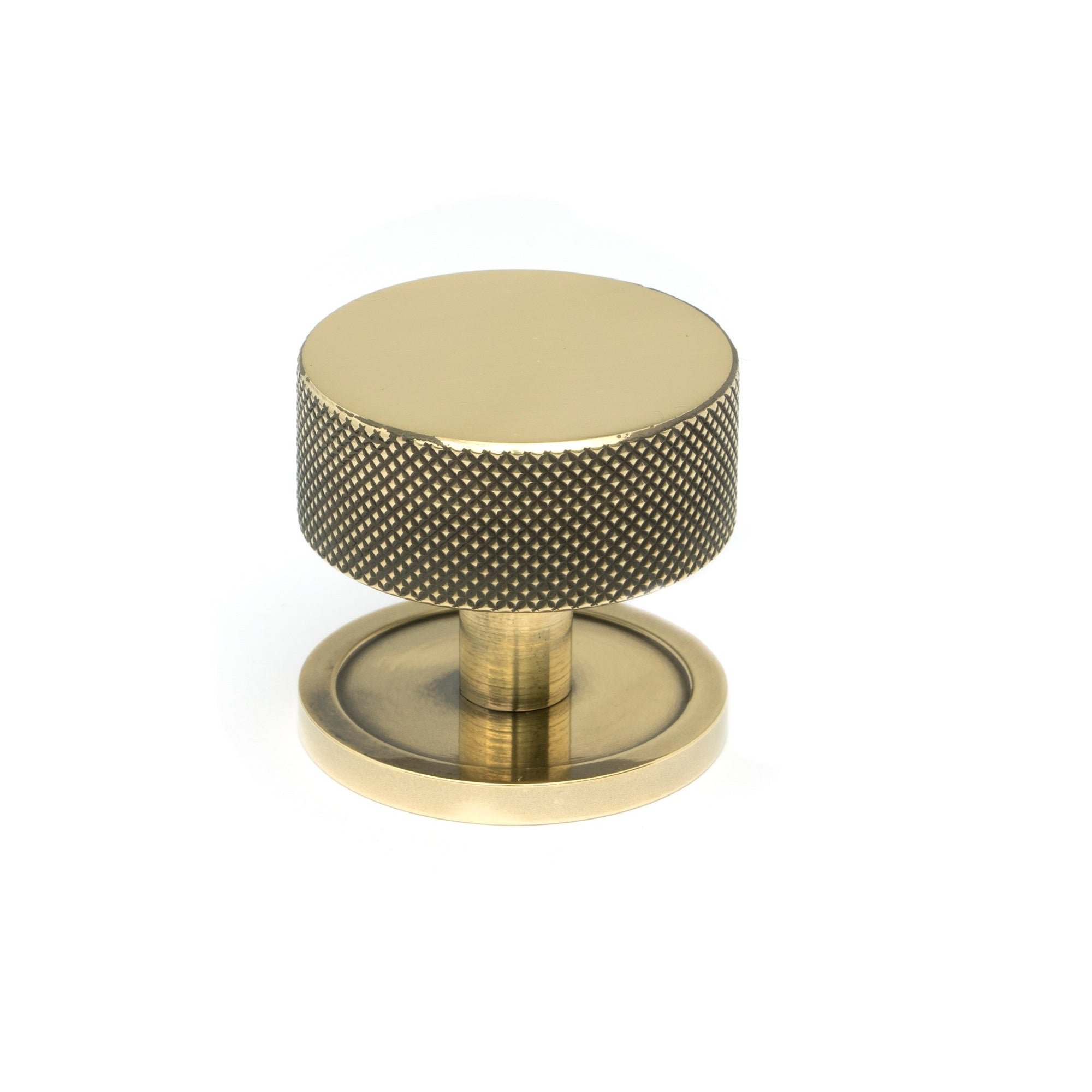 Aged Brass Brompton Cabinet Knob - 38mm (Plain) | From The Anvil-Cabinet Knobs-Yester Home