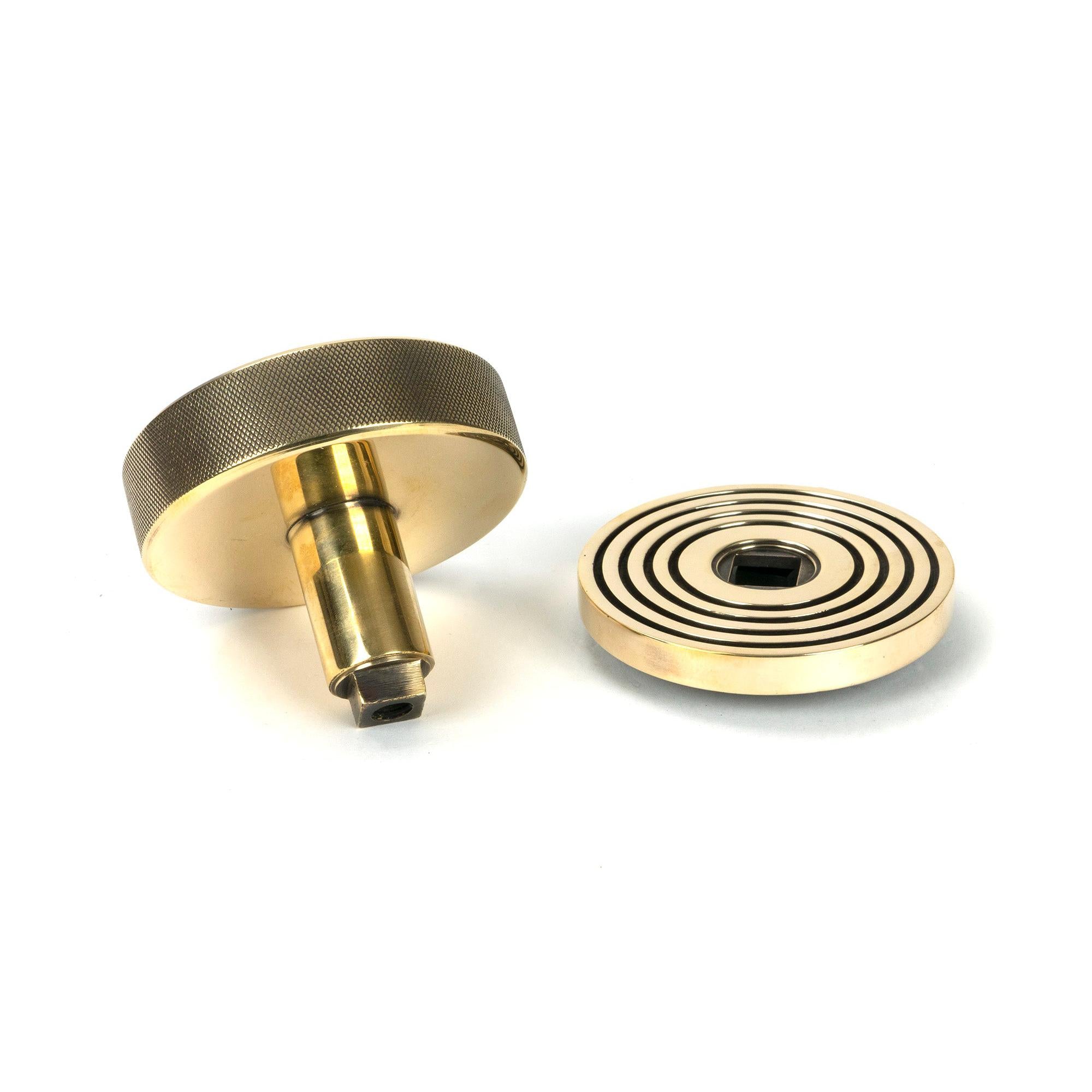 Aged Brass Brompton Centre Door Knob (Beehive) | From The Anvil - Centre Door Knobs - From The Anvil - Yester Home