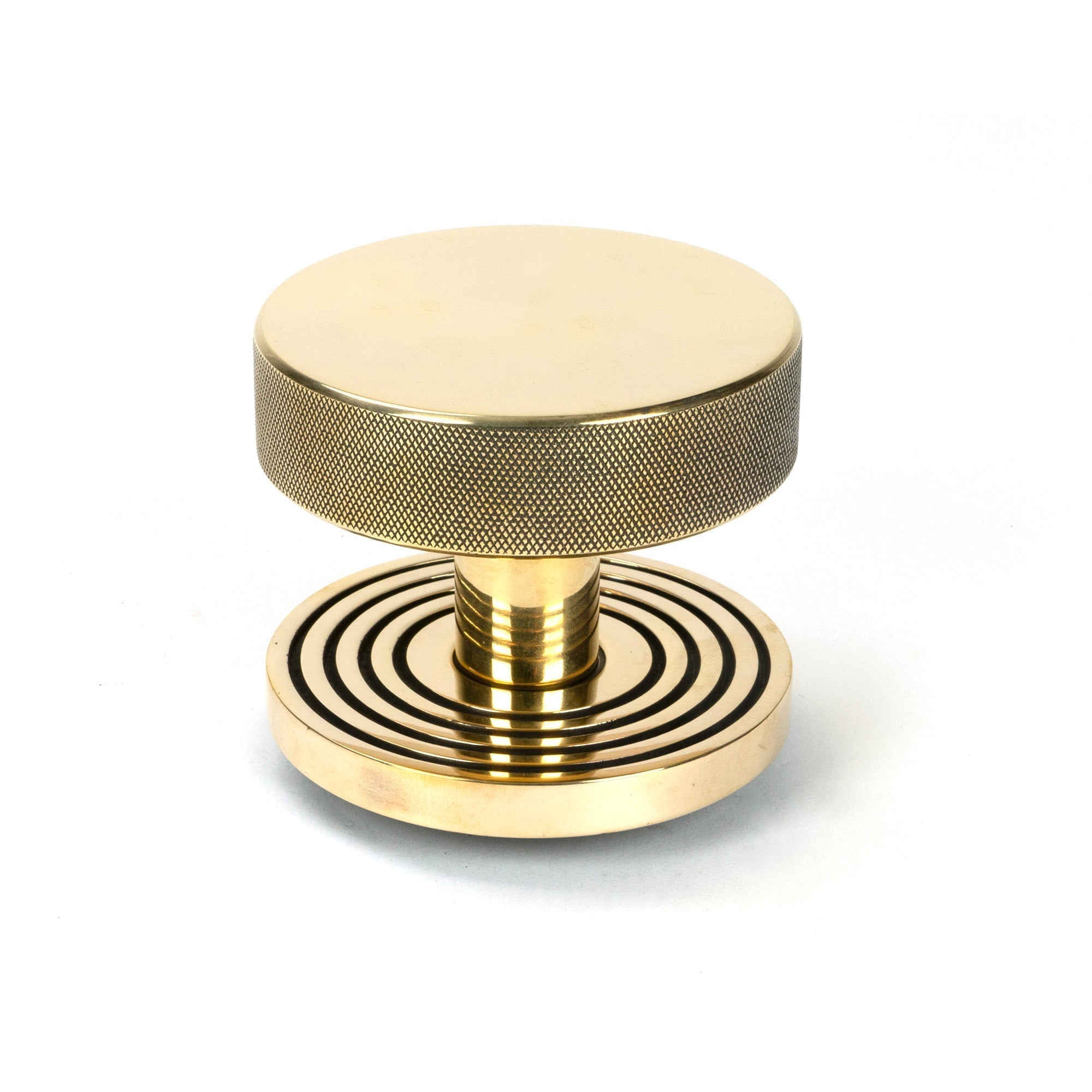 Aged Brass Brompton Centre Door Knob (Beehive) | From The Anvil-Centre Door Knobs-Yester Home