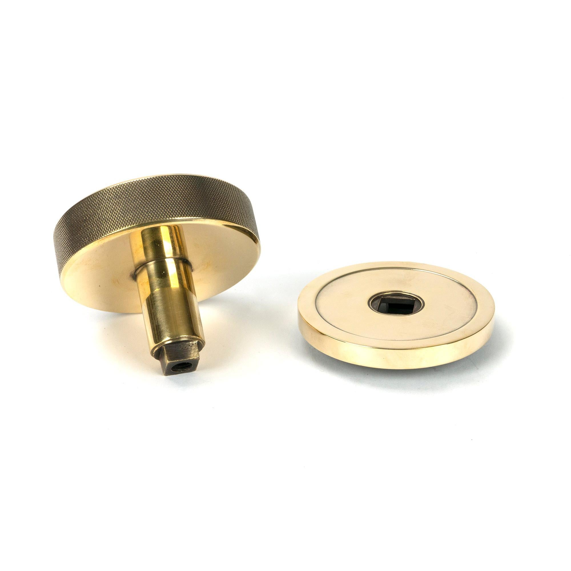 Aged Brass Brompton Centre Door Knob (Plain) | From The Anvil - Centre Door Knobs - From The Anvil - Yester Home