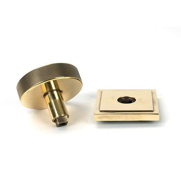 Aged Brass Brompton Centre Door Knob (Square) | From The Anvil-Centre Door Knobs-Yester Home