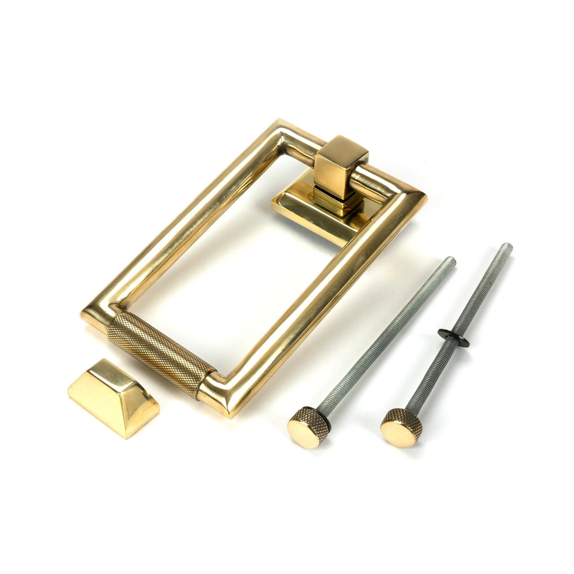 Aged Brass Brompton Door Knocker | From The Anvil - Bolt-Through Door Knockers - From The Anvil - Yester Home
