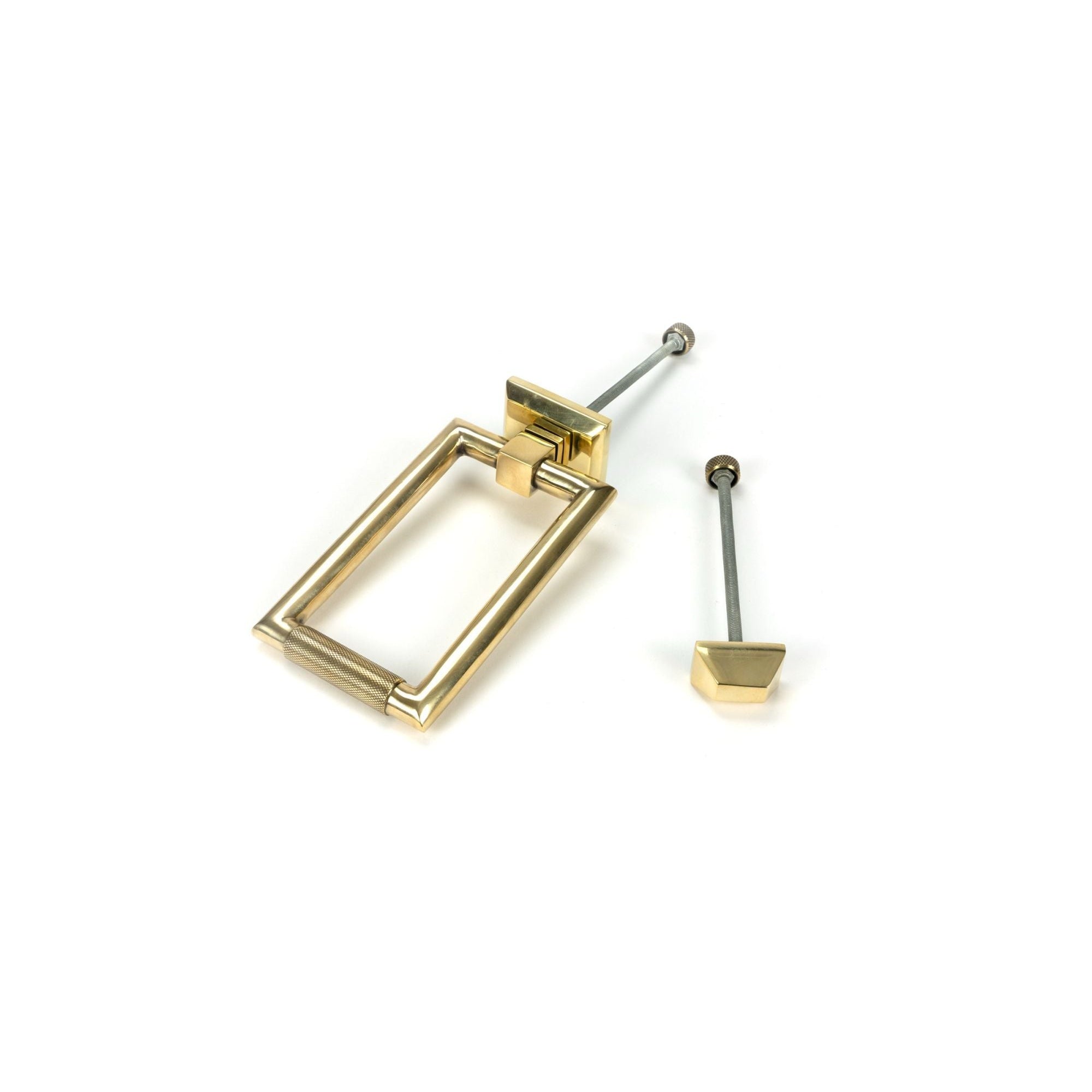 Aged Brass Brompton Door Knocker | From The Anvil-Bolt-Through Door Knockers-Yester Home