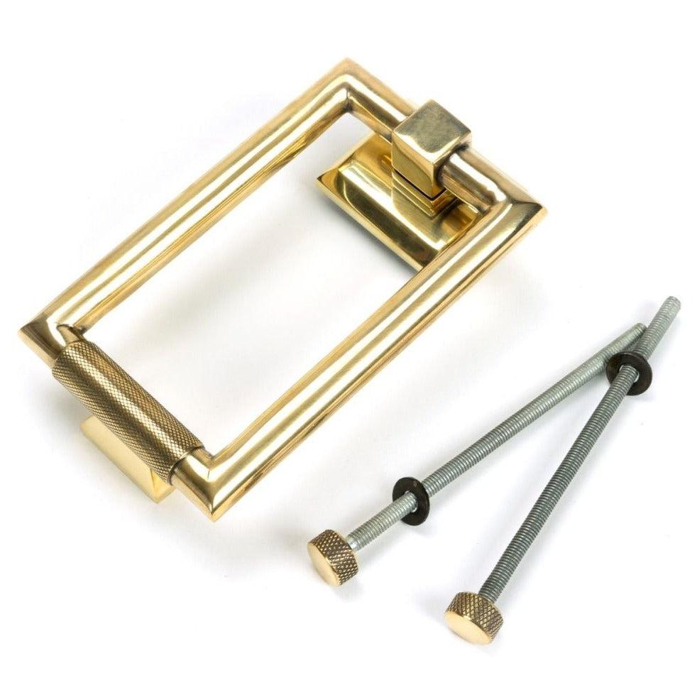 Aged Brass Brompton Door Knocker | From The Anvil-Bolt-Through Door Knockers-Yester Home