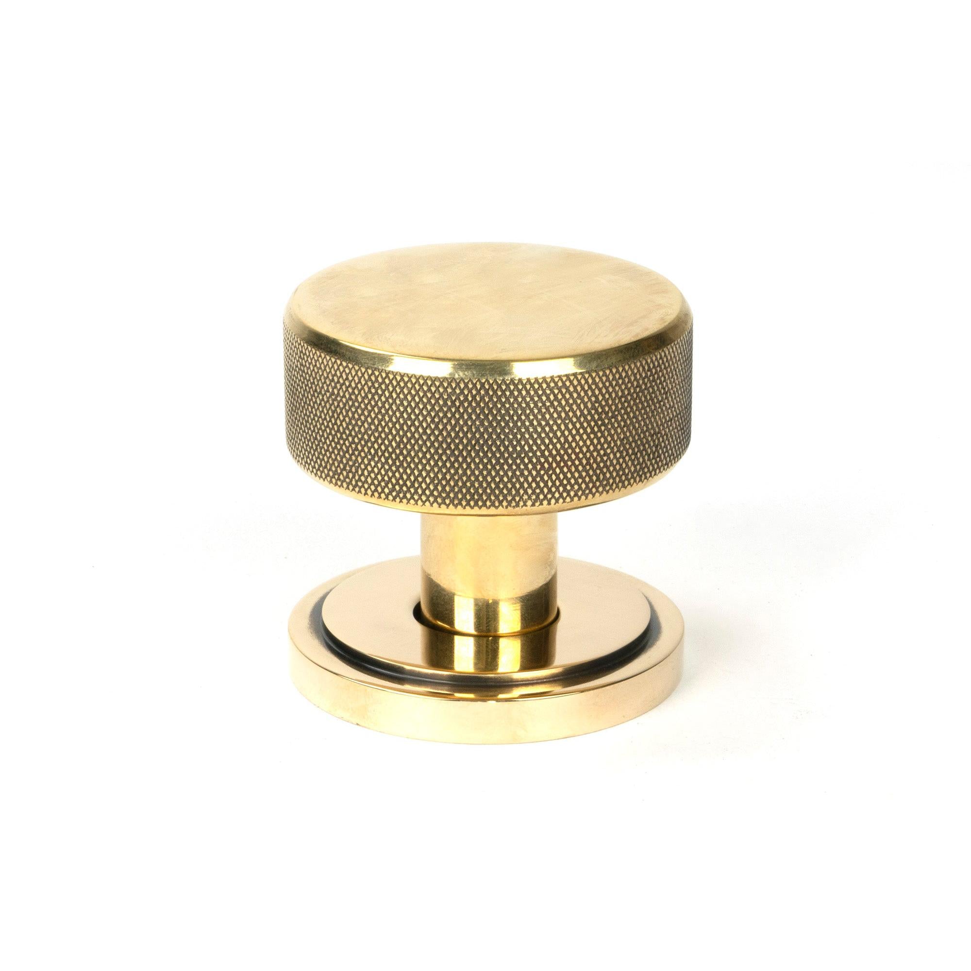Aged Brass Brompton Mortice/Rim Knob Set (Art Deco) | From The Anvil - Mortice Knobs - From The Anvil - Yester Home