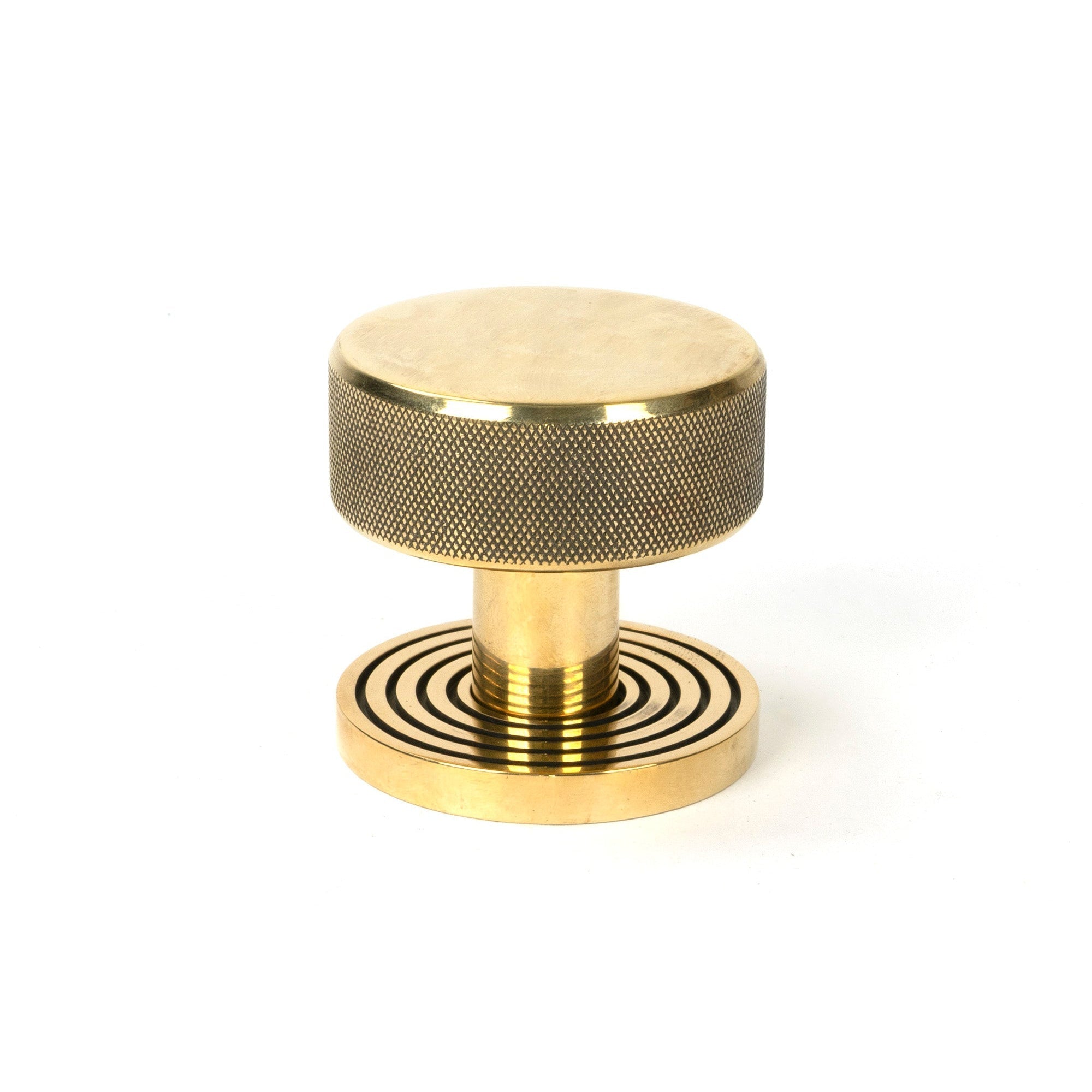 Aged Brass Brompton Mortice/Rim Knob Set (Beehive) | From The Anvil-Mortice Knobs-Yester Home