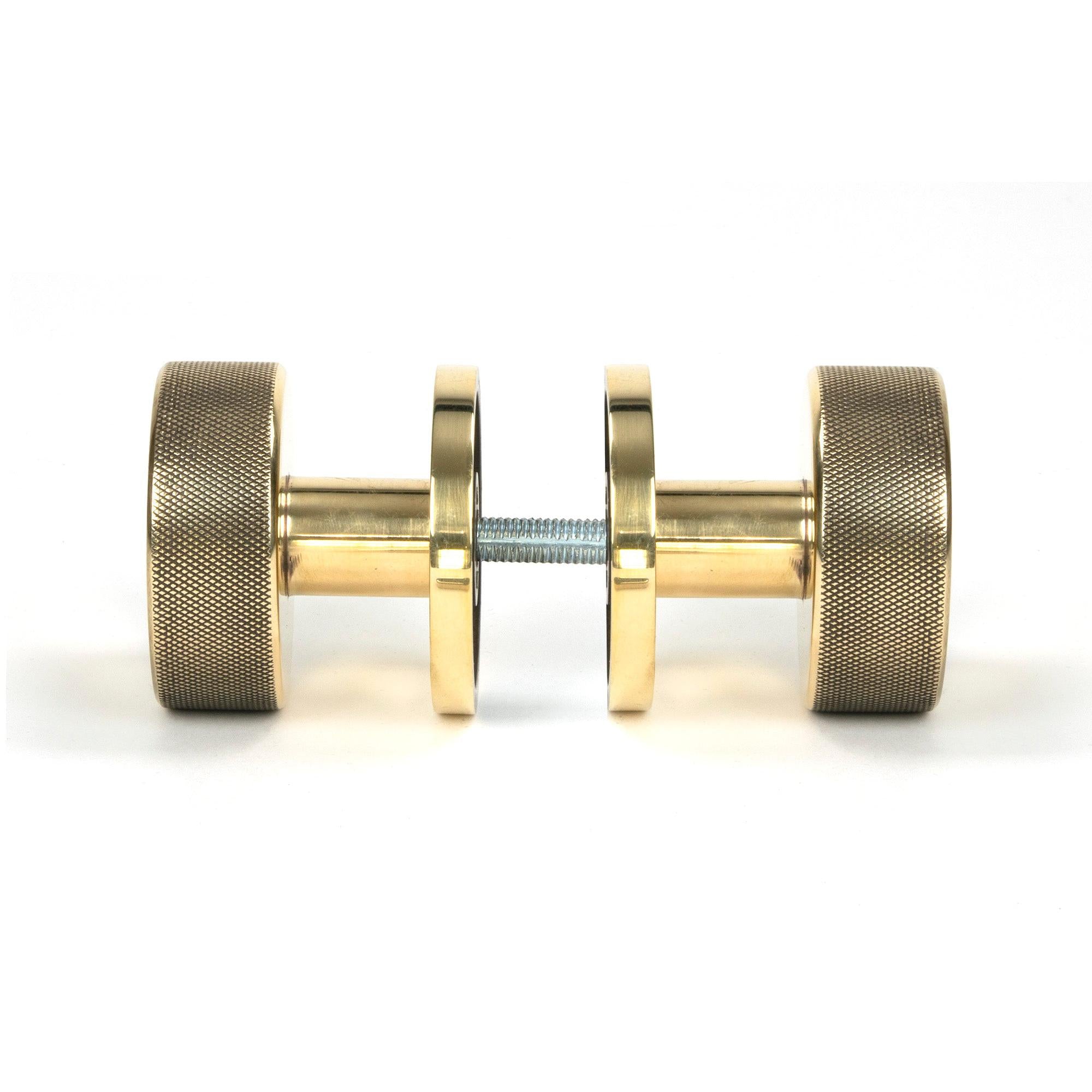 Aged Brass Brompton Mortice/Rim Knob Set (Plain) | From The Anvil - Mortice Knobs - From The Anvil - Yester Home