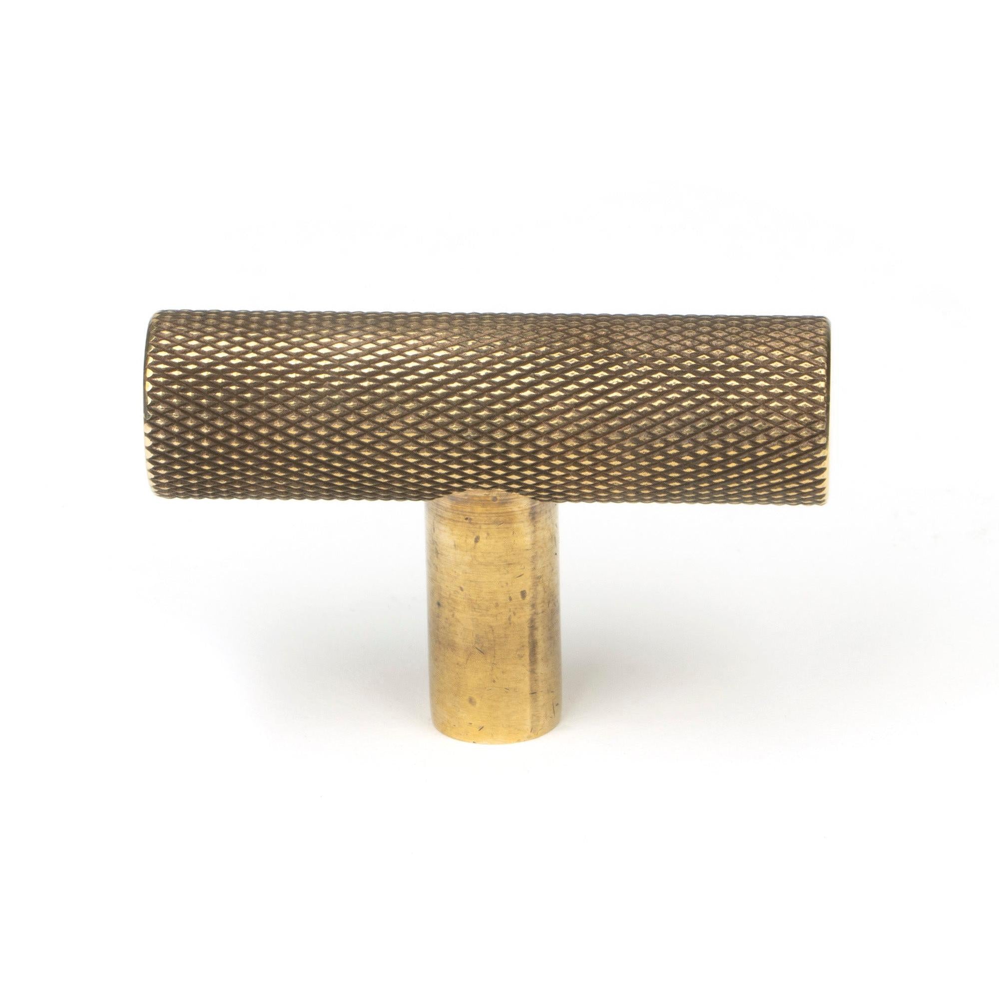 Aged Brass Brompton T-Bar | From The Anvil - Cabinet Knobs - From The Anvil - Yester Home