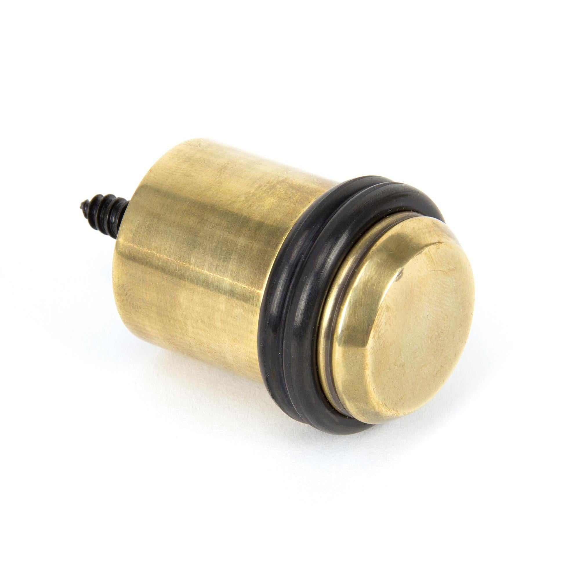 Aged Brass Floor Mounted Door Stop | From The Anvil - Door Stops - From The Anvil - Yester Home