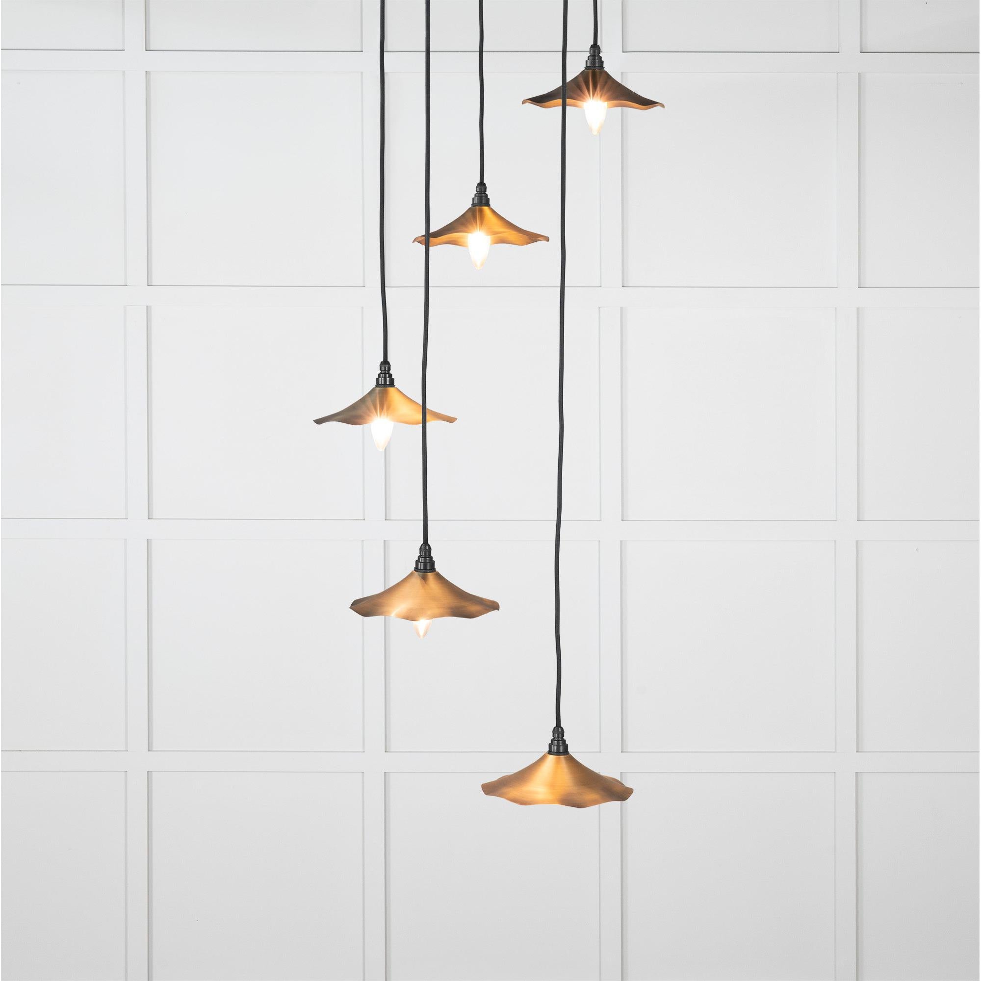 Aged Brass Flora Cluster Pendant | From The Anvil - Cluster Pendants - From The Anvil - Yester Home