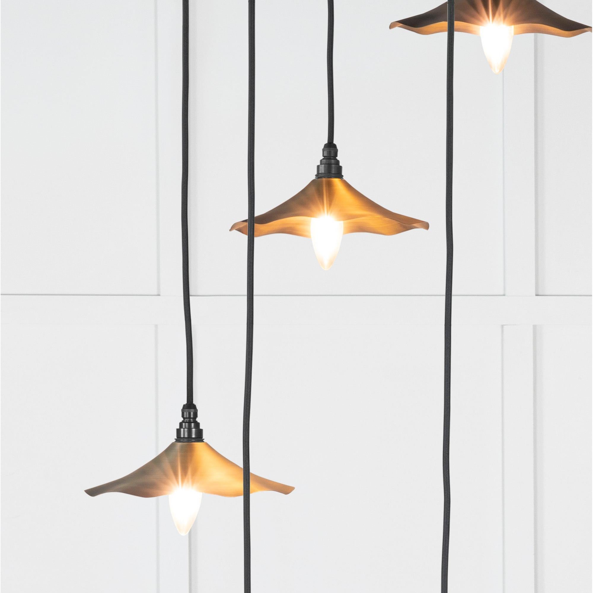 Aged Brass Flora Cluster Pendant | From The Anvil - Cluster Pendants - From The Anvil - Yester Home