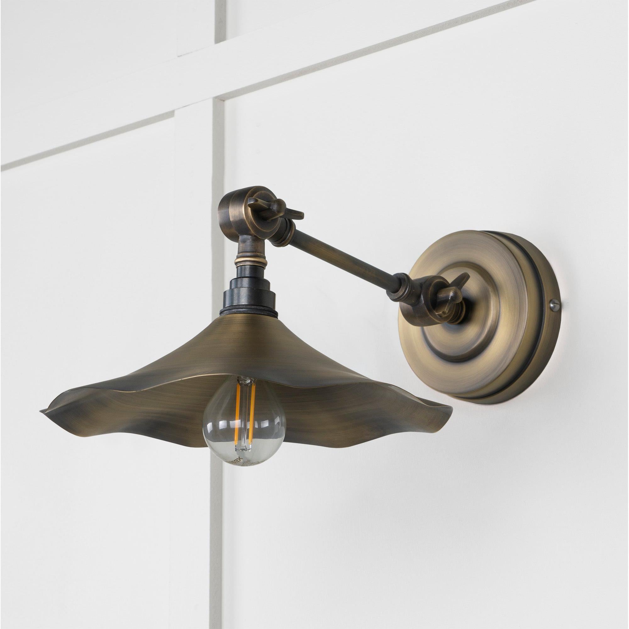 Aged Brass Flora Wall Light | From The Anvil - Wall Lights - From The Anvil - Yester Home