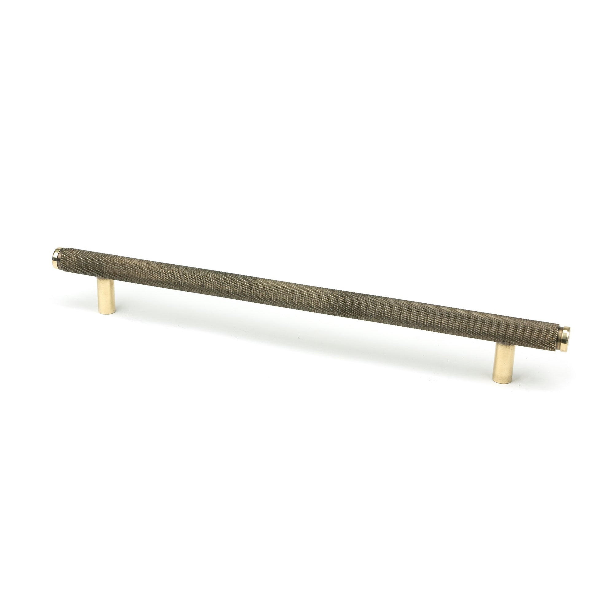 Aged Brass Full Brompton Pull Handle - Large | From The Anvil-Pull Handles-Yester Home